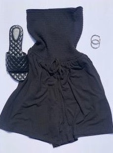 The Sophia Smocked Strapless Romper